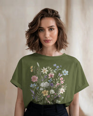 Wild Meadow – Pastel Bloom Graphic T-Shirt