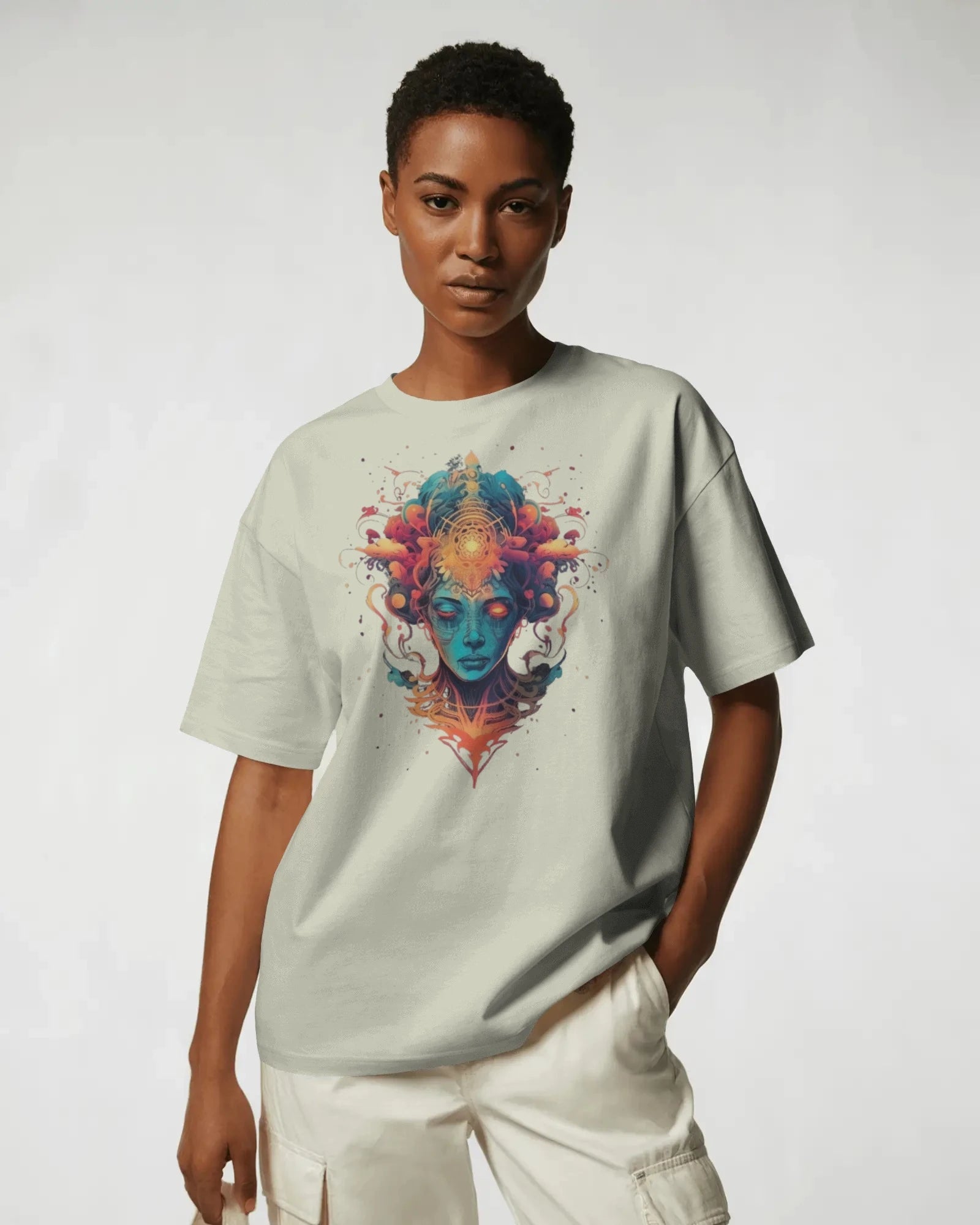 Afterlife Divinity – Psychedelic Flame Tee