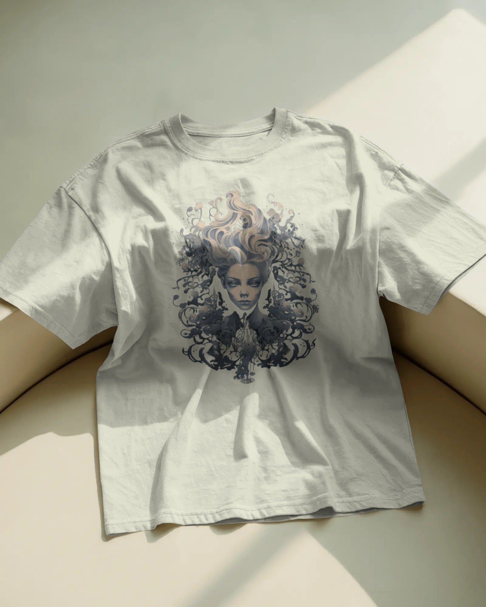 Ethereal Void – Monochrome Phantom T-Shirt by Cavantee