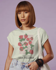 Les Fraises – Retro Strawberry Market Graphic Tee