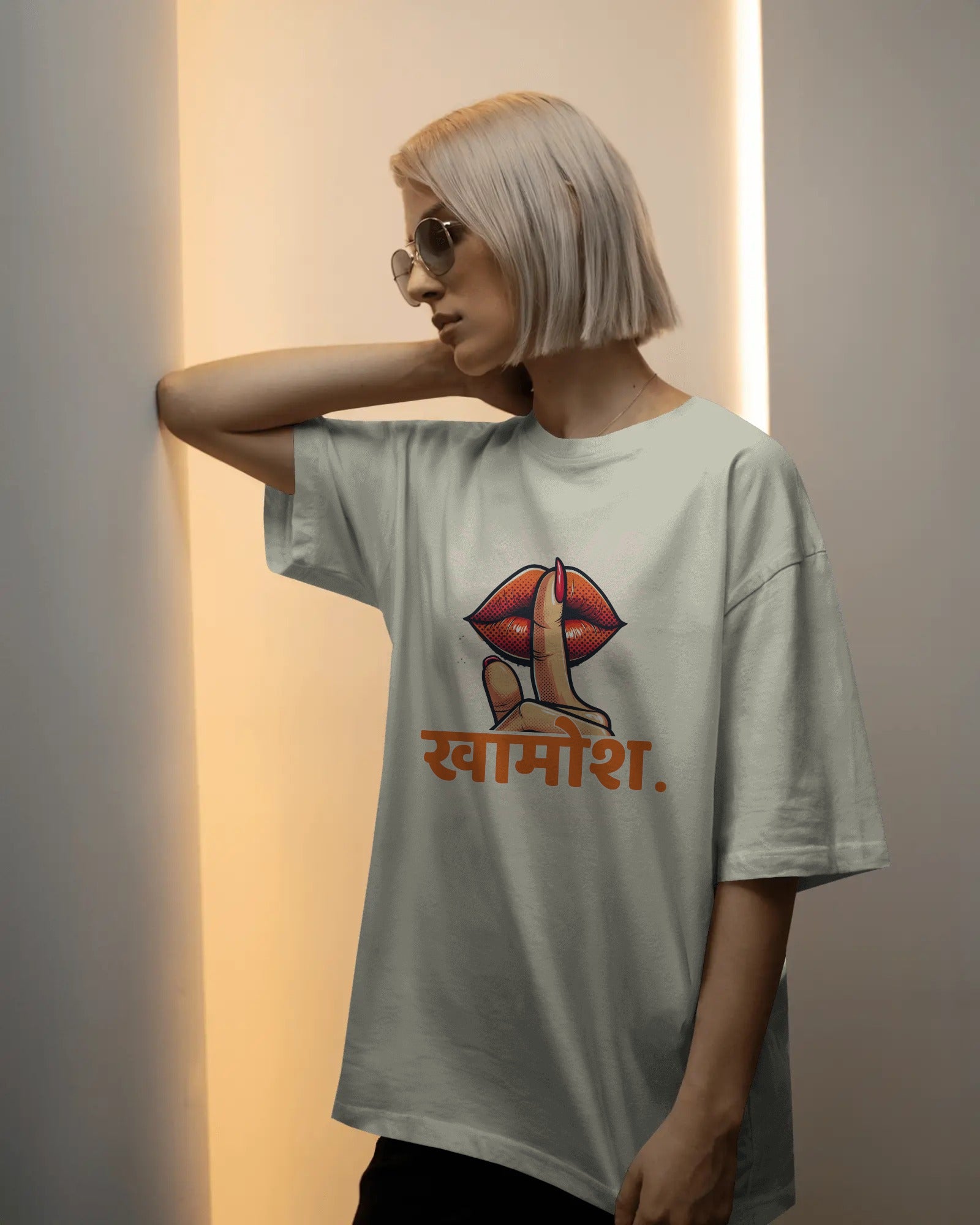 खामोश – Genius Mode Activated Oversized Tee