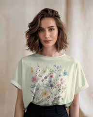 Wild Meadow – Pastel Bloom Graphic T-Shirt