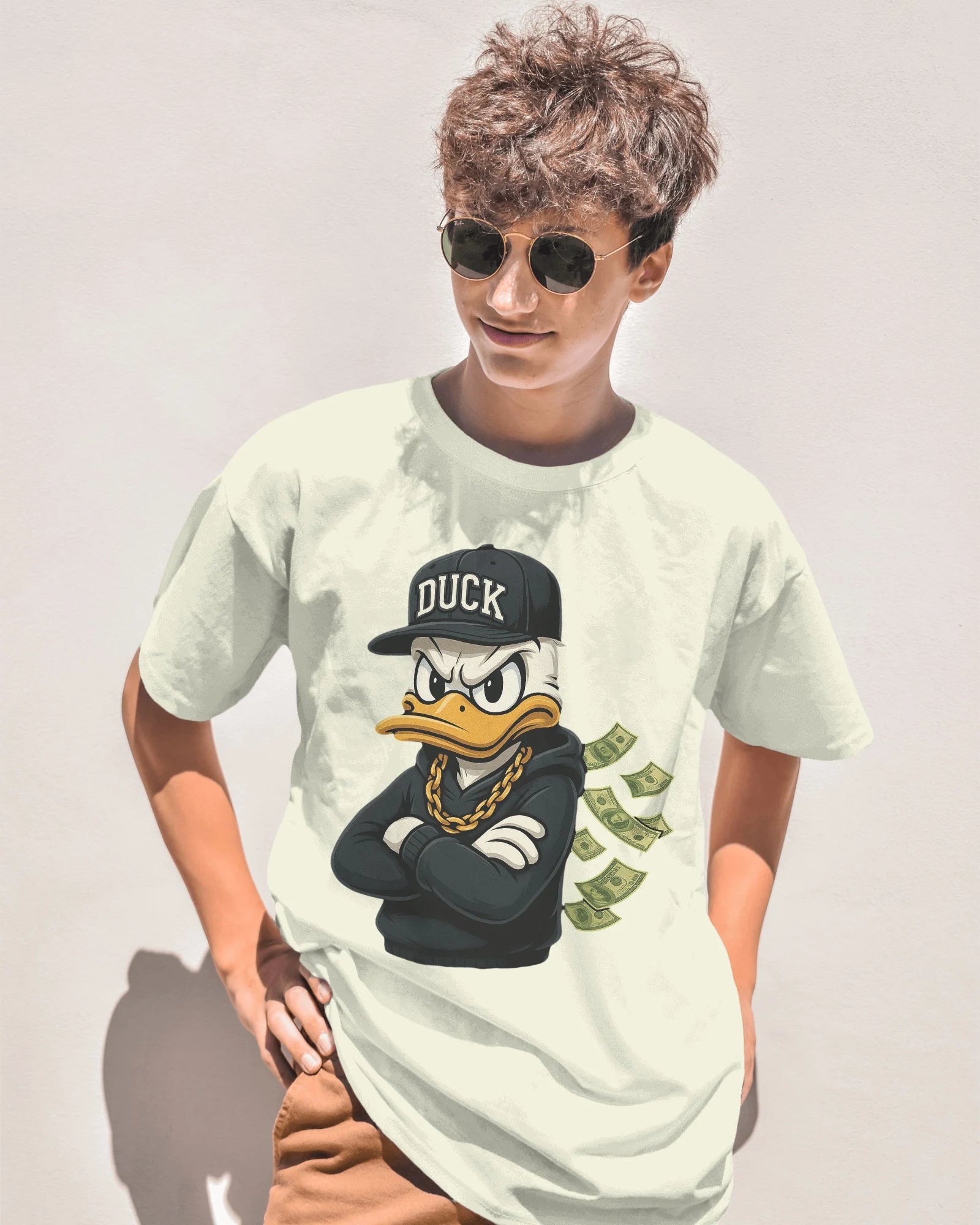 Money Duck Streetwear T-Shirt – Hustle in Feathers