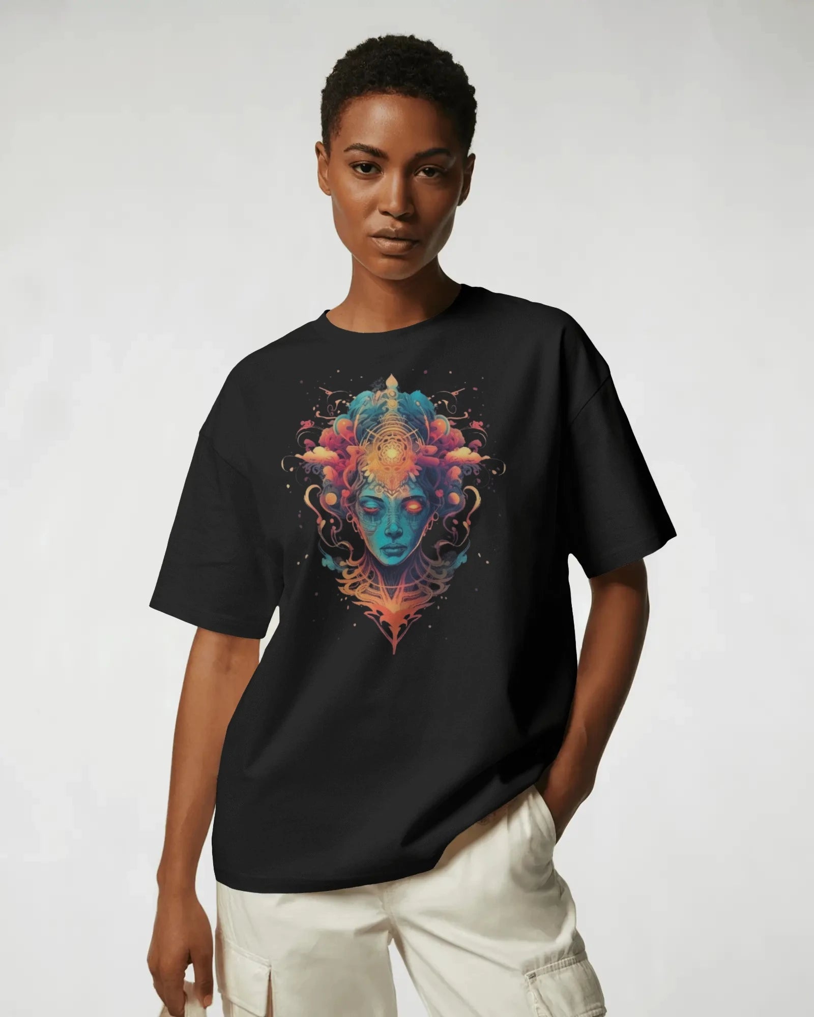 Afterlife Divinity – Psychedelic Flame Tee