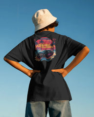 Sunset Turbo Drive – Retro Vibes Streetwear Tee