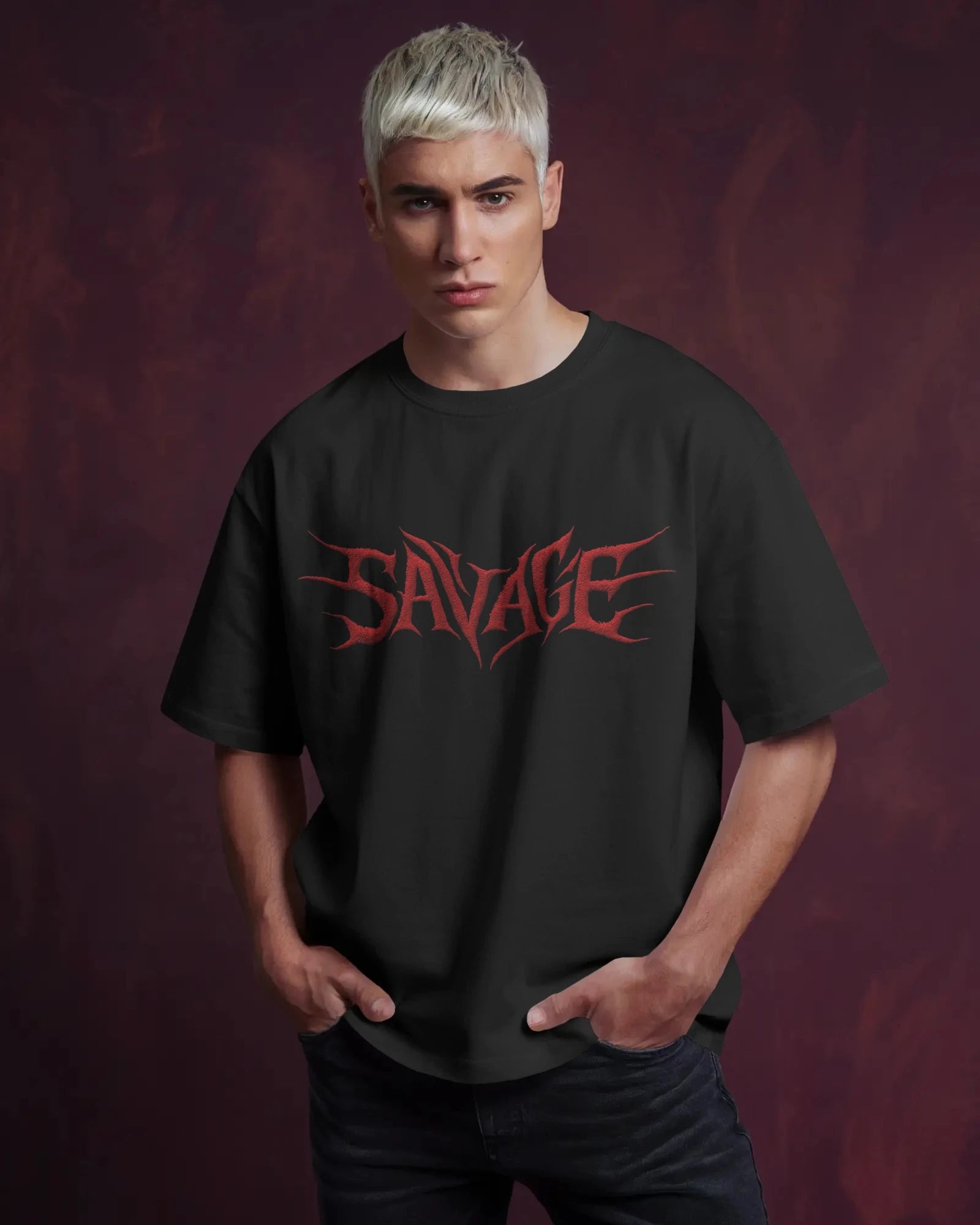 Blood Red “SAVAGE” T-Shirt – Unleash the Beast