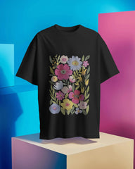 Wild Bloom Garden Tee – Hand-Painted Floral Edition by Cavantee