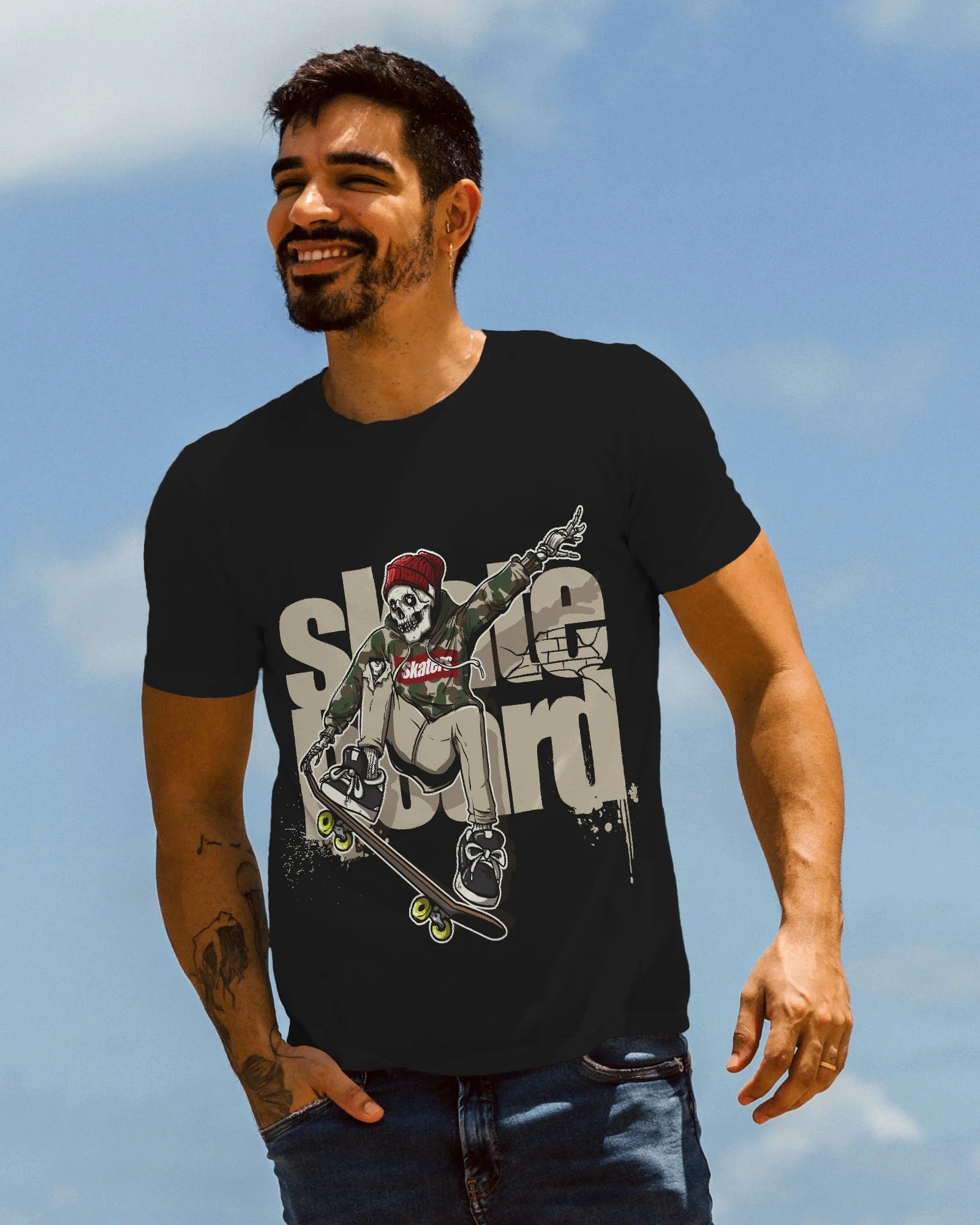 Skater Bones – Camo Drop Street Tee by Cavantee