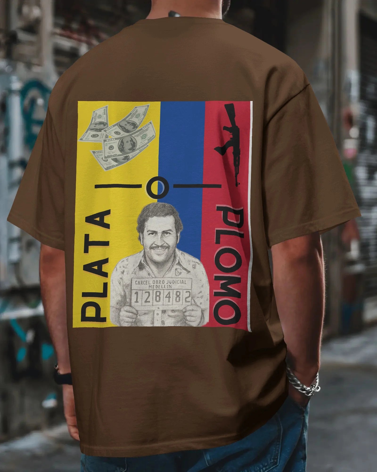 Plata o Plomo Oversize Tee – Narco Legacy Drop