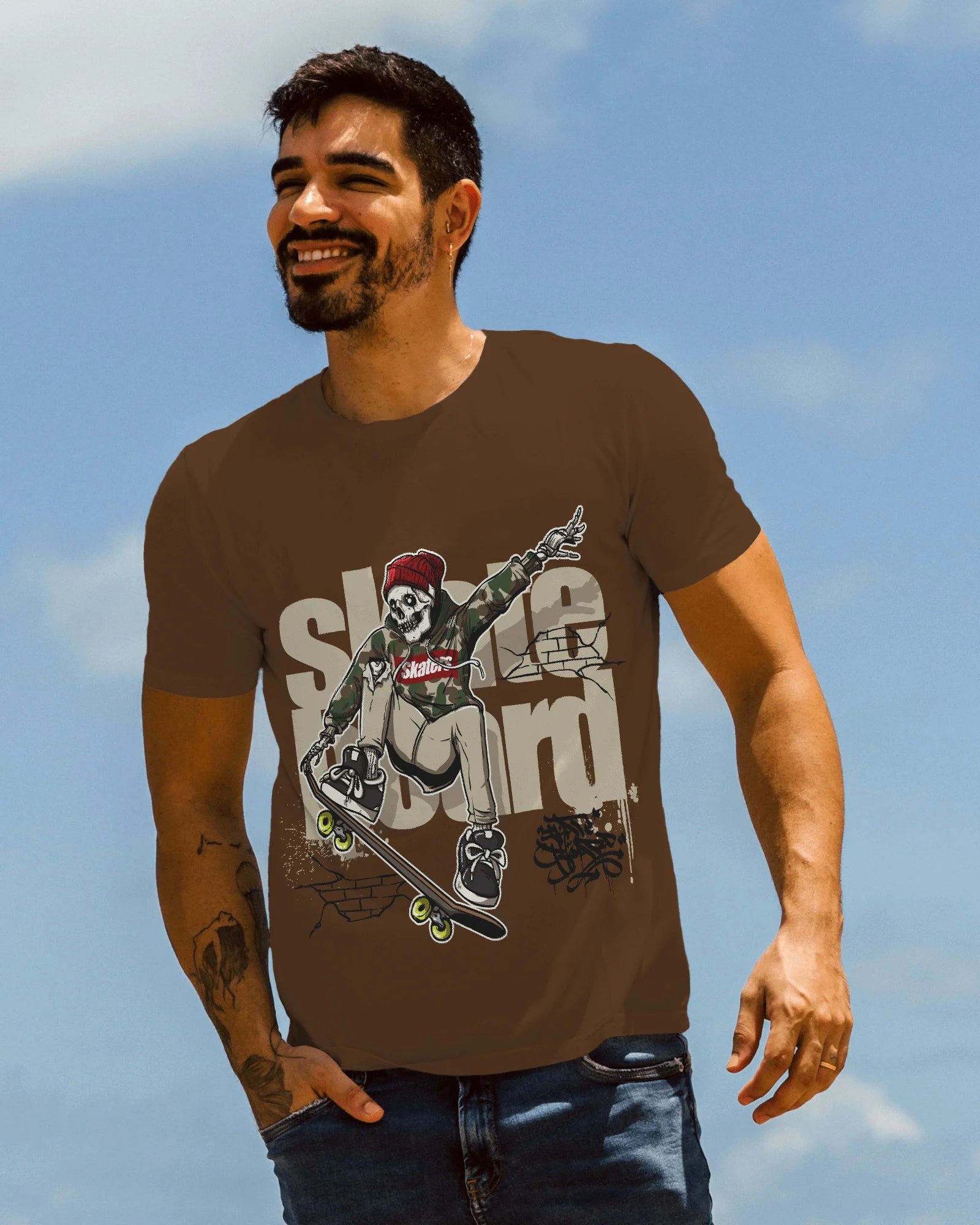 Skater Bones – Camo Drop Street Tee by Cavantee
