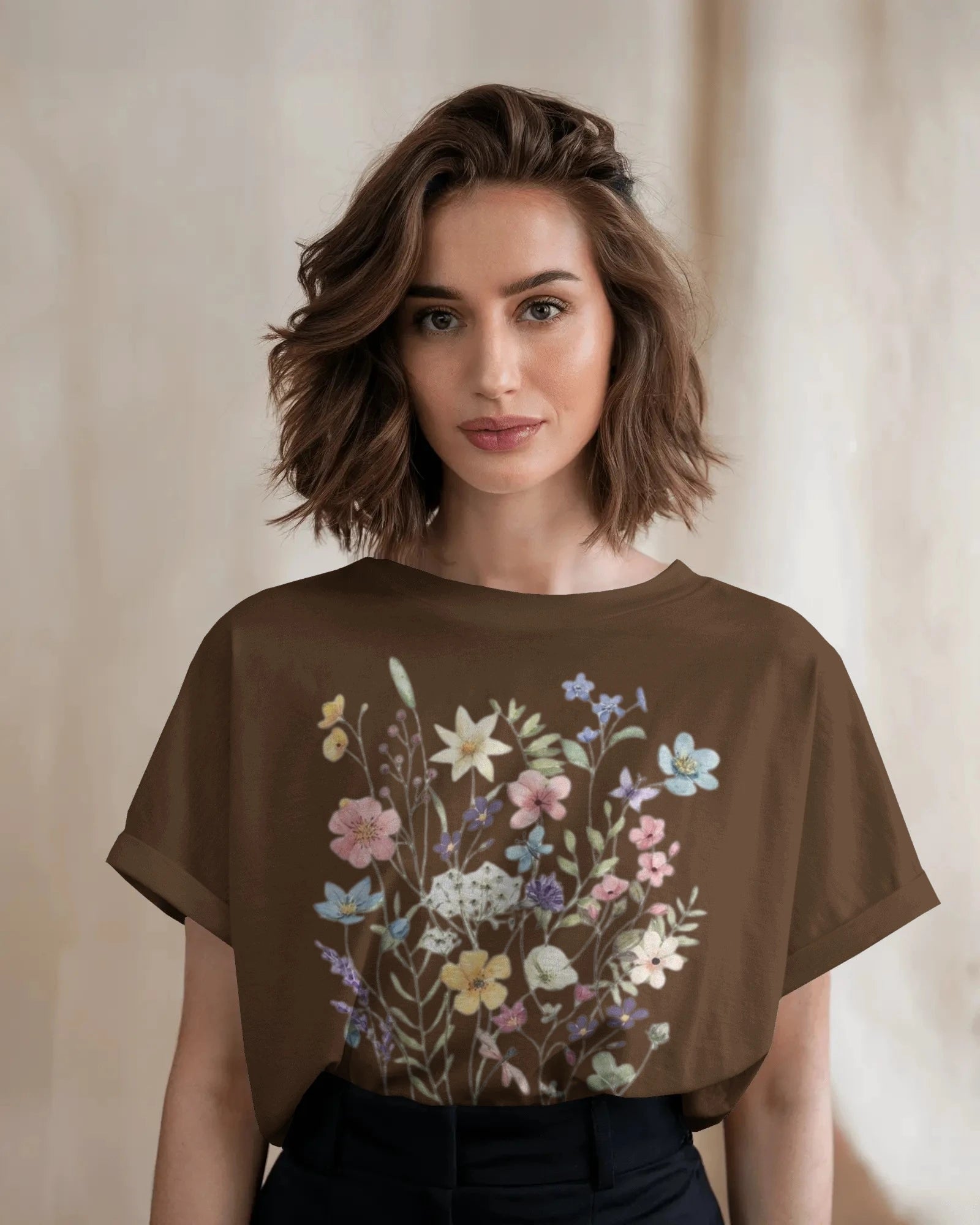 Wild Meadow – Pastel Bloom Graphic T-Shirt