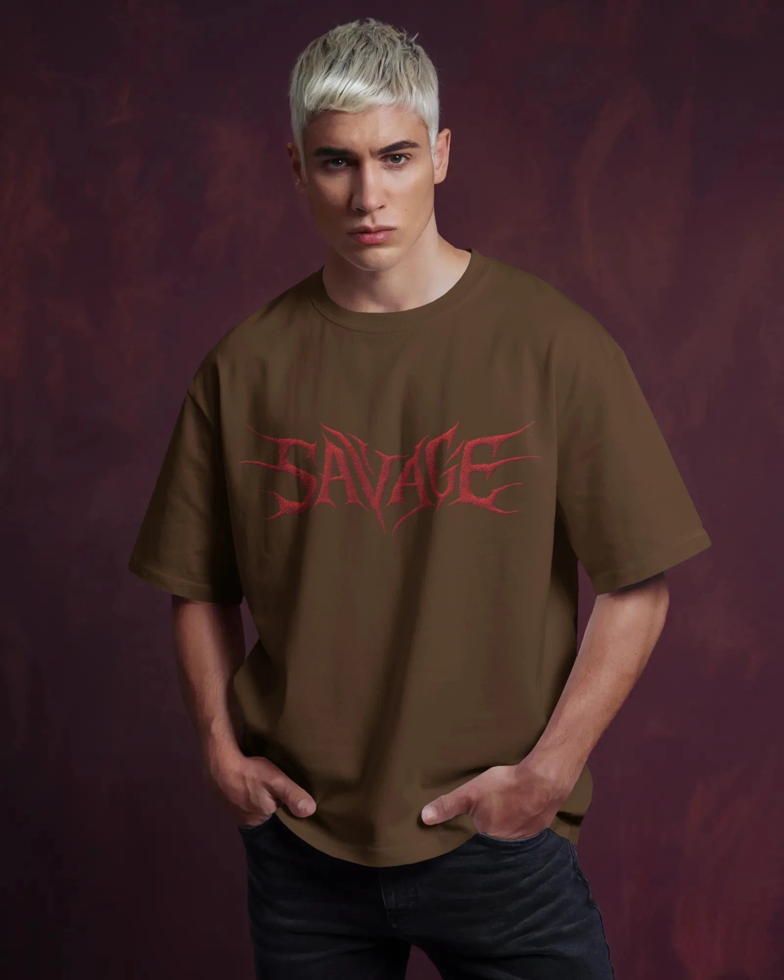 Blood Red “SAVAGE” T-Shirt – Unleash the Beast