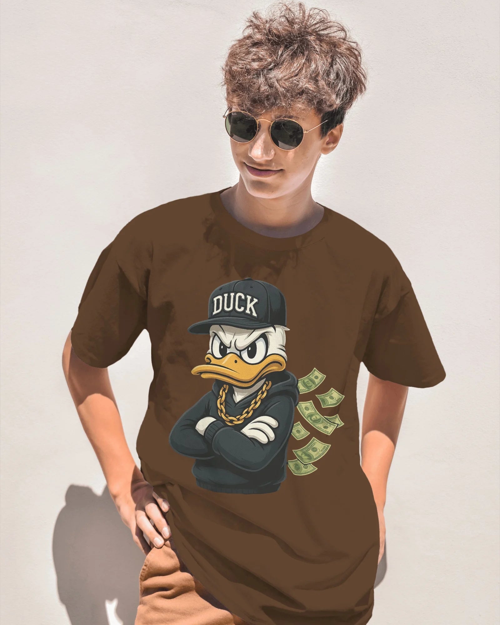 Money Duck Streetwear T-Shirt – Hustle in Feathers
