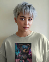 Street Teddy: Neon Hype Edition Oversized Tee