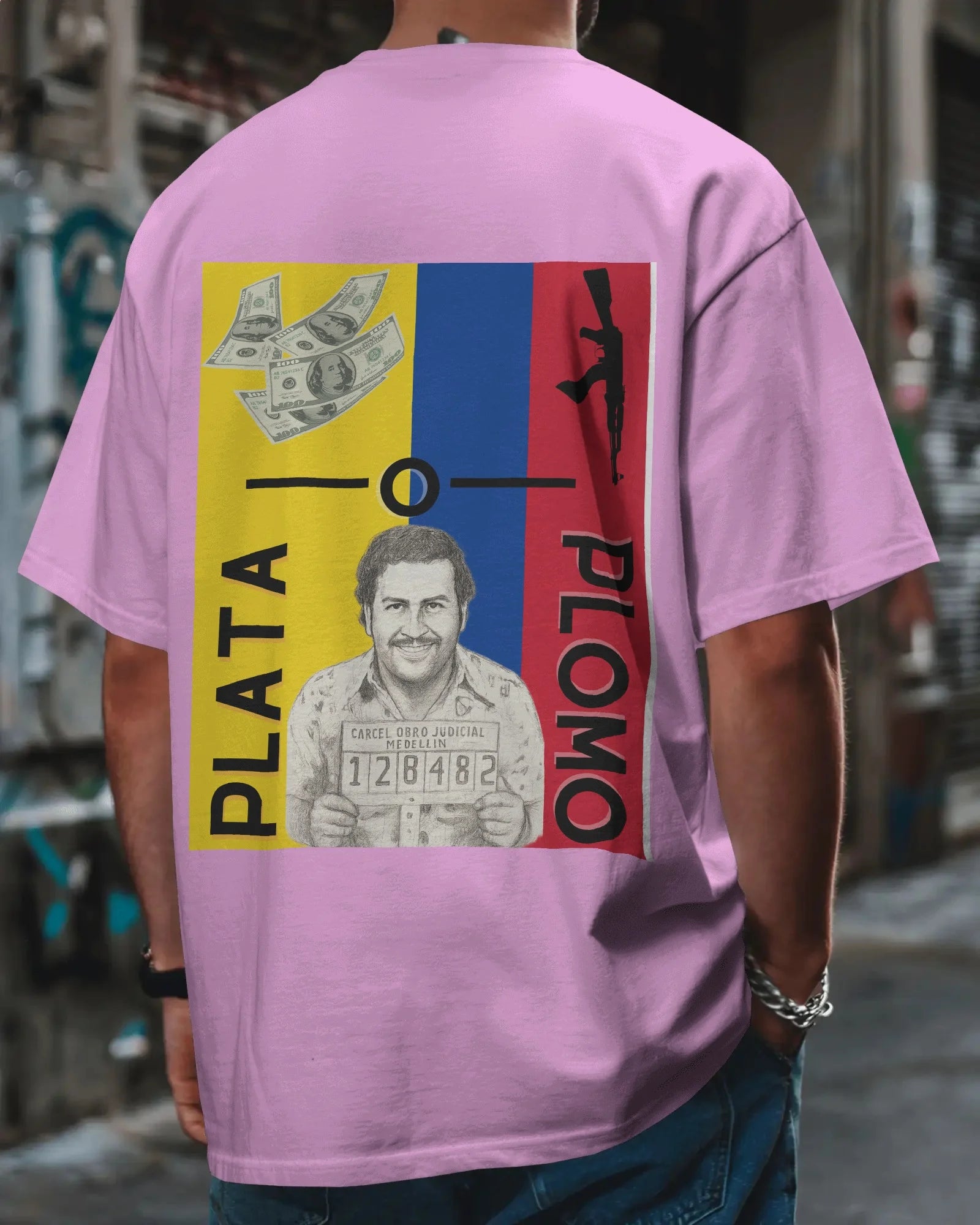Plata o Plomo Oversize Tee – Narco Legacy Drop