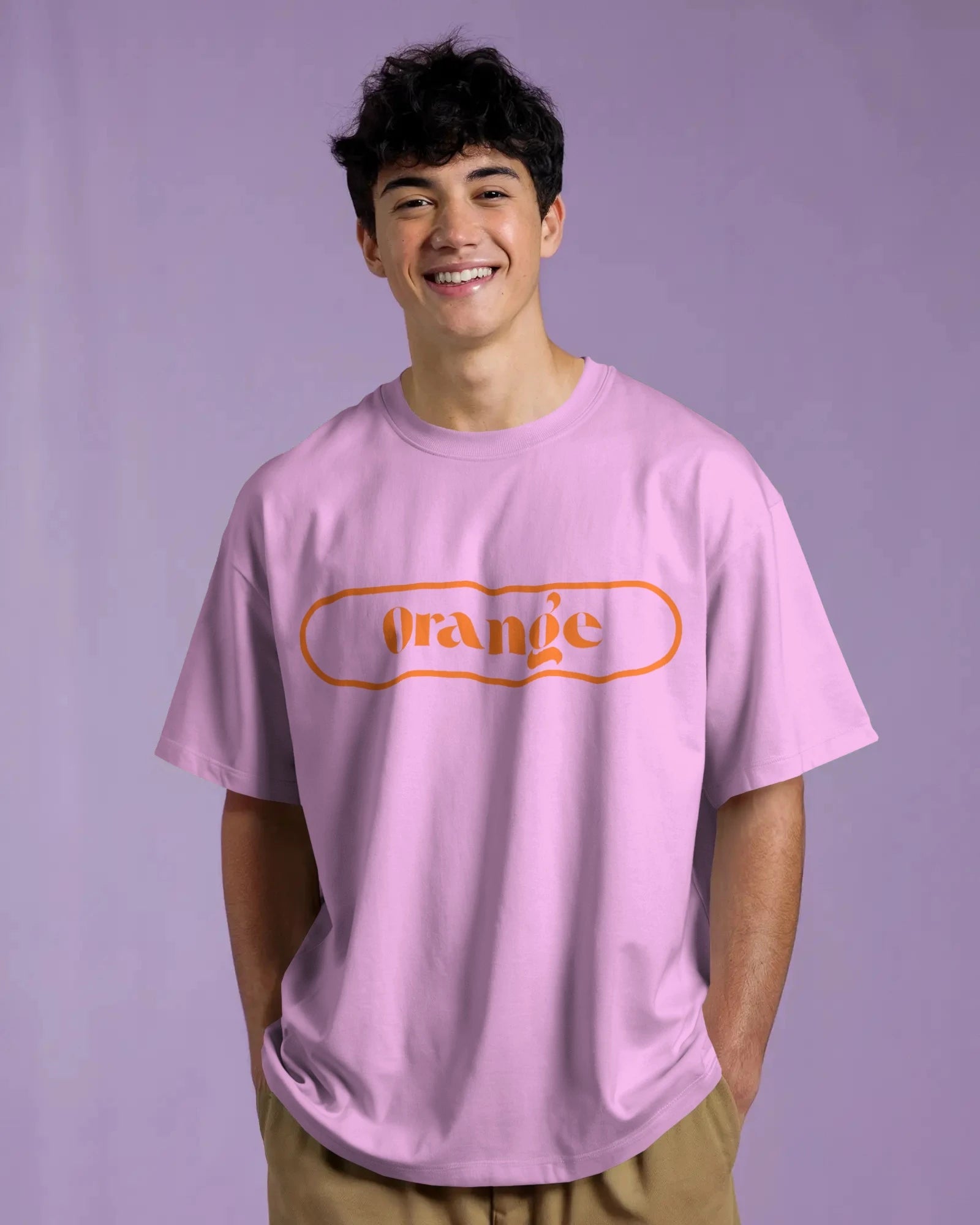 Orange Label Statement Tee – Bold & Minimal