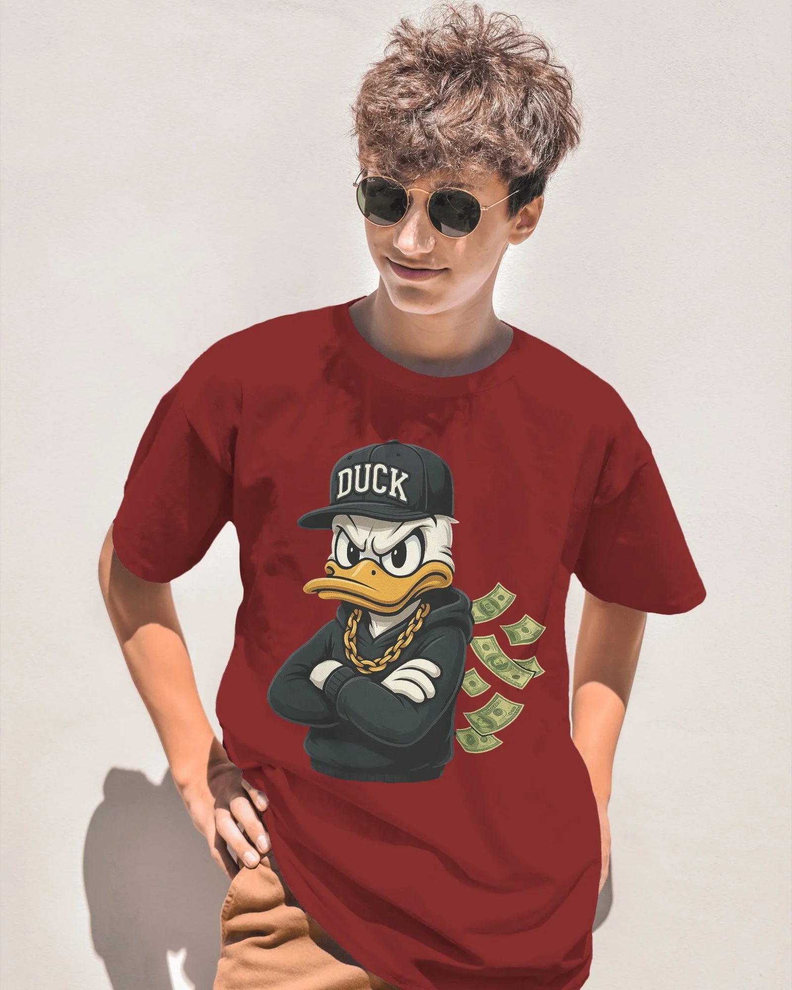 Money Duck Streetwear T-Shirt – Hustle in Feathers