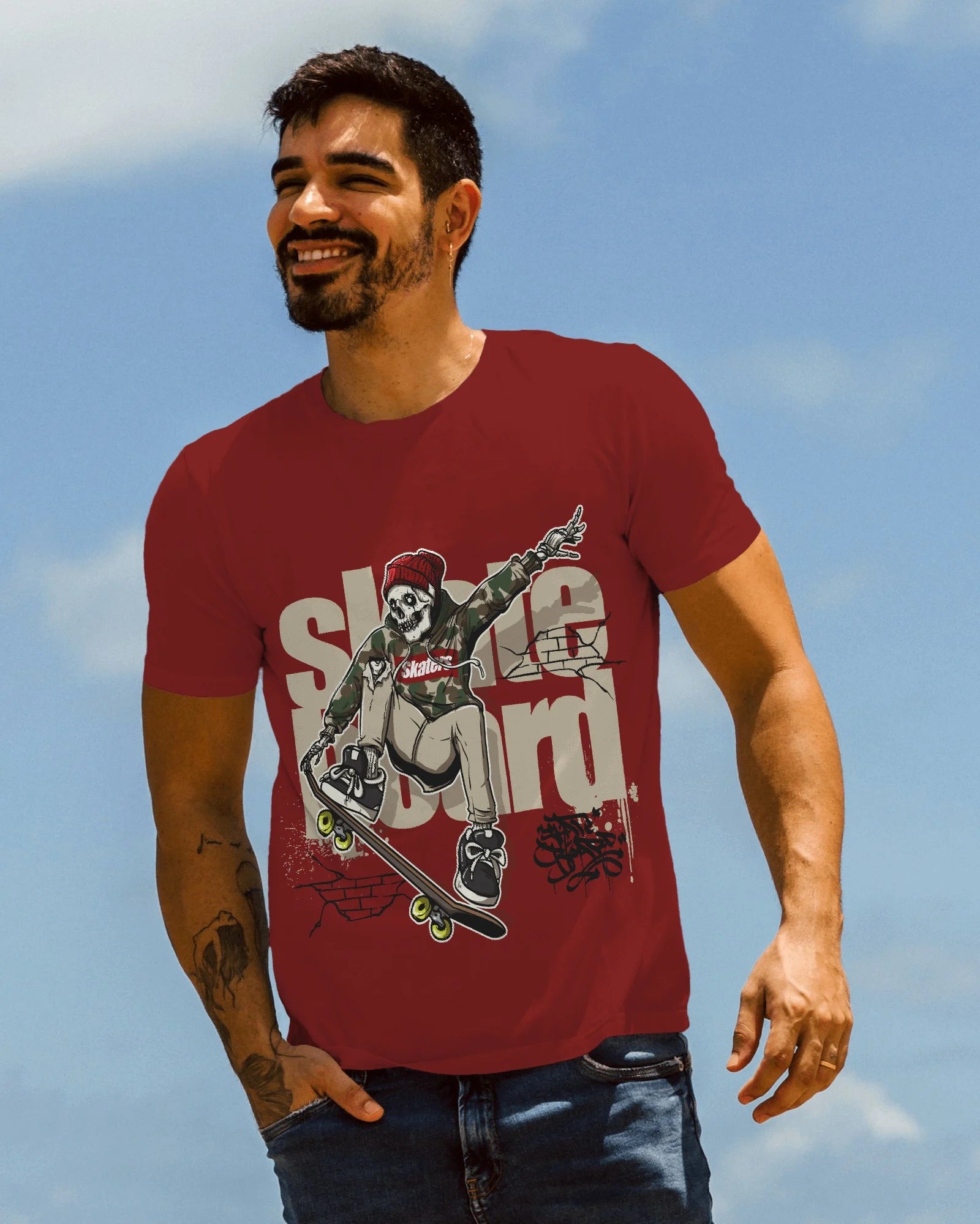 Skater Bones – Camo Drop Street Tee by Cavantee