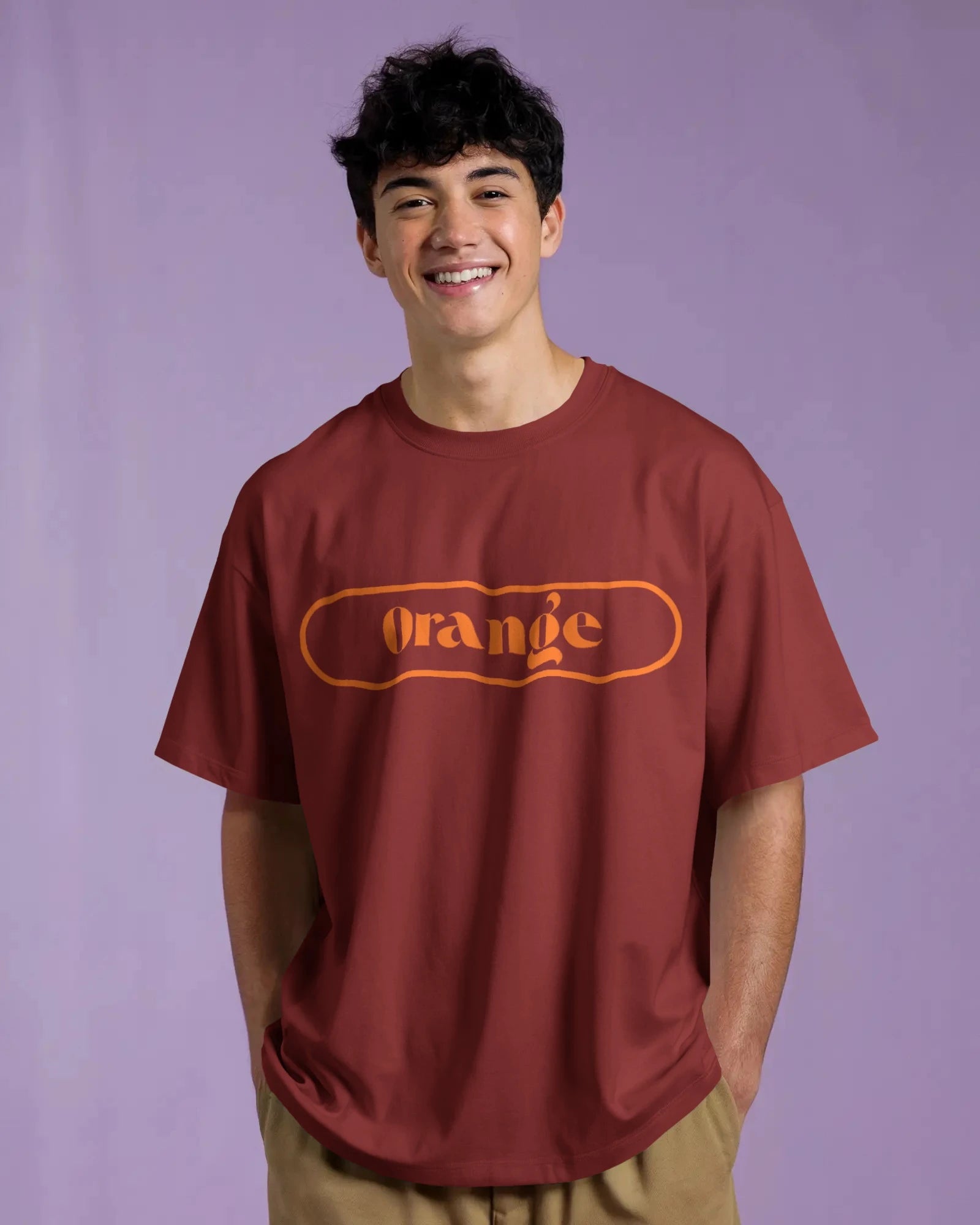 Orange Label Statement Tee – Bold & Minimal