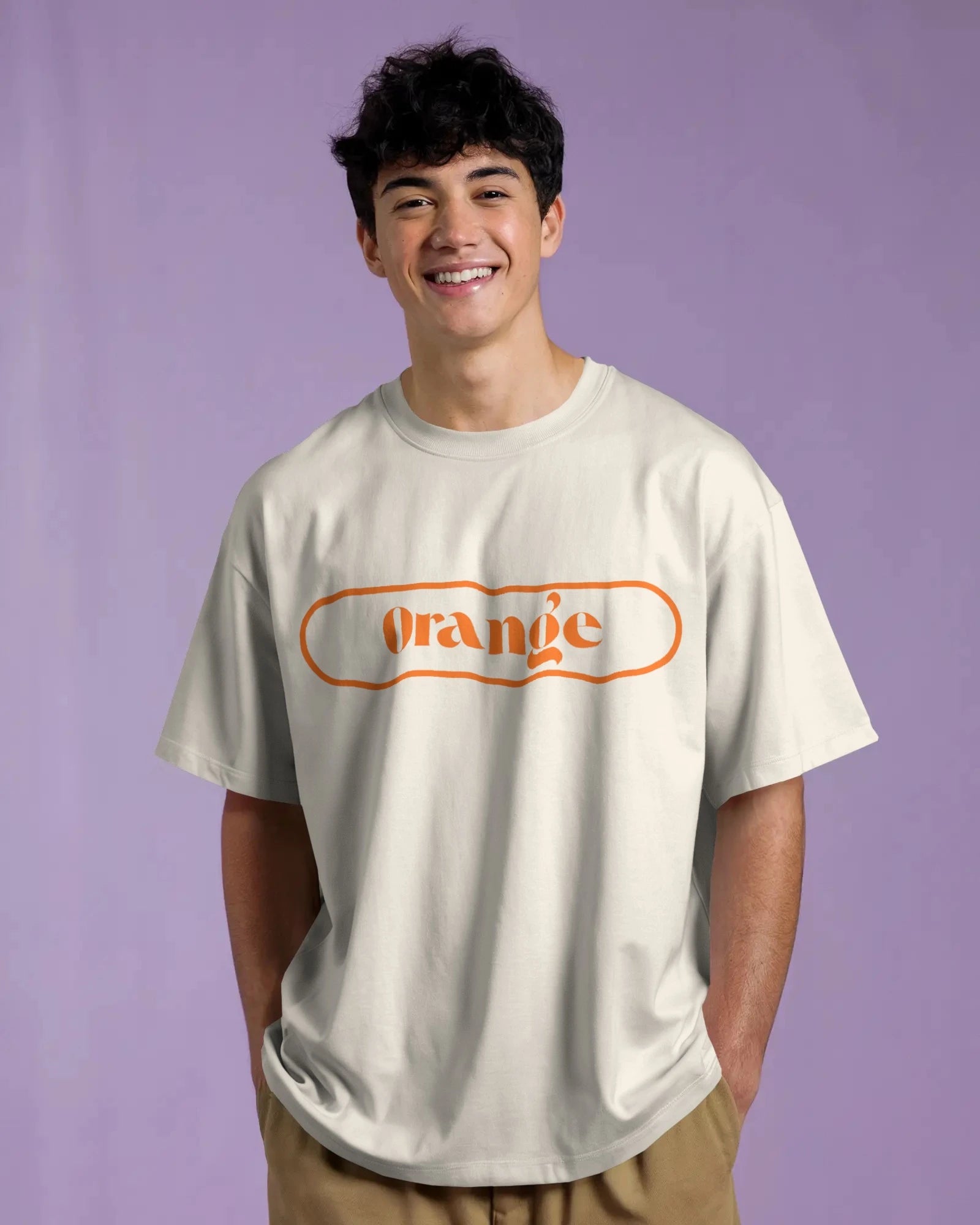 Orange Label Statement Tee – Bold & Minimal