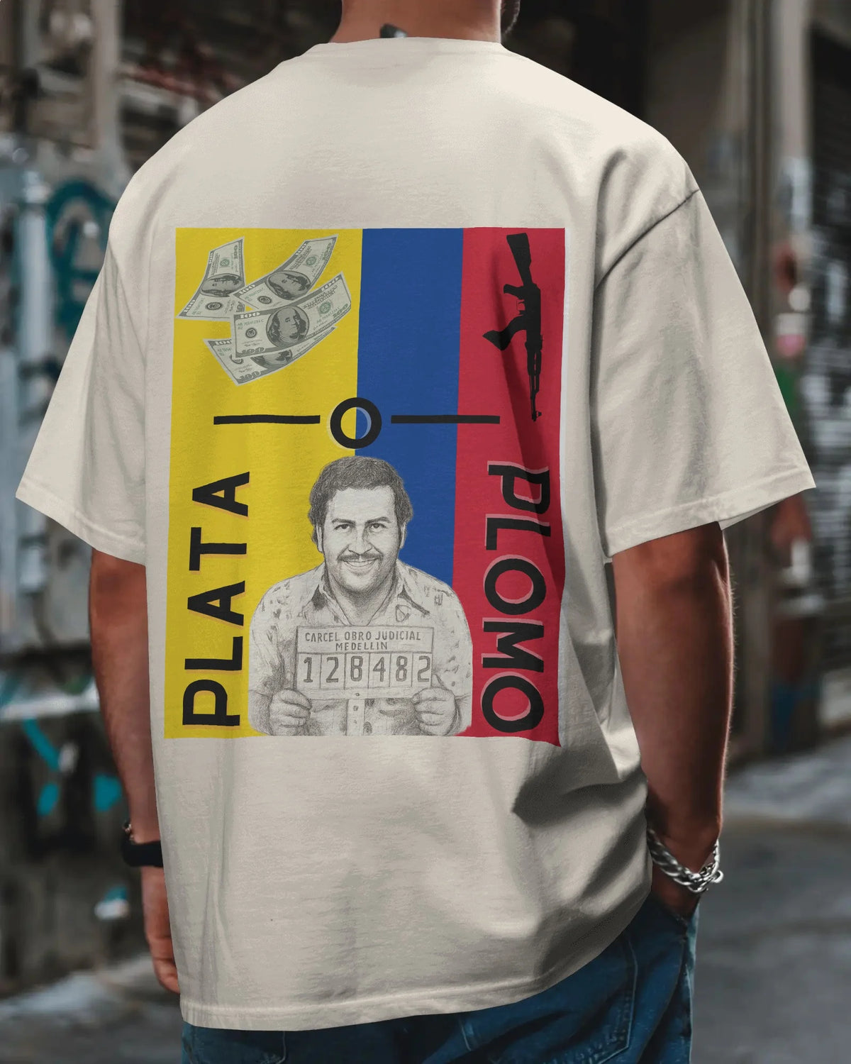 Plata o Plomo Oversize Tee – Narco Legacy Drop