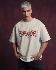 Blood Red “SAVAGE” T-Shirt – Unleash the Beast