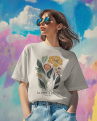 Be Still & Know Floral Scripture Tee – Cavantee Faith Series