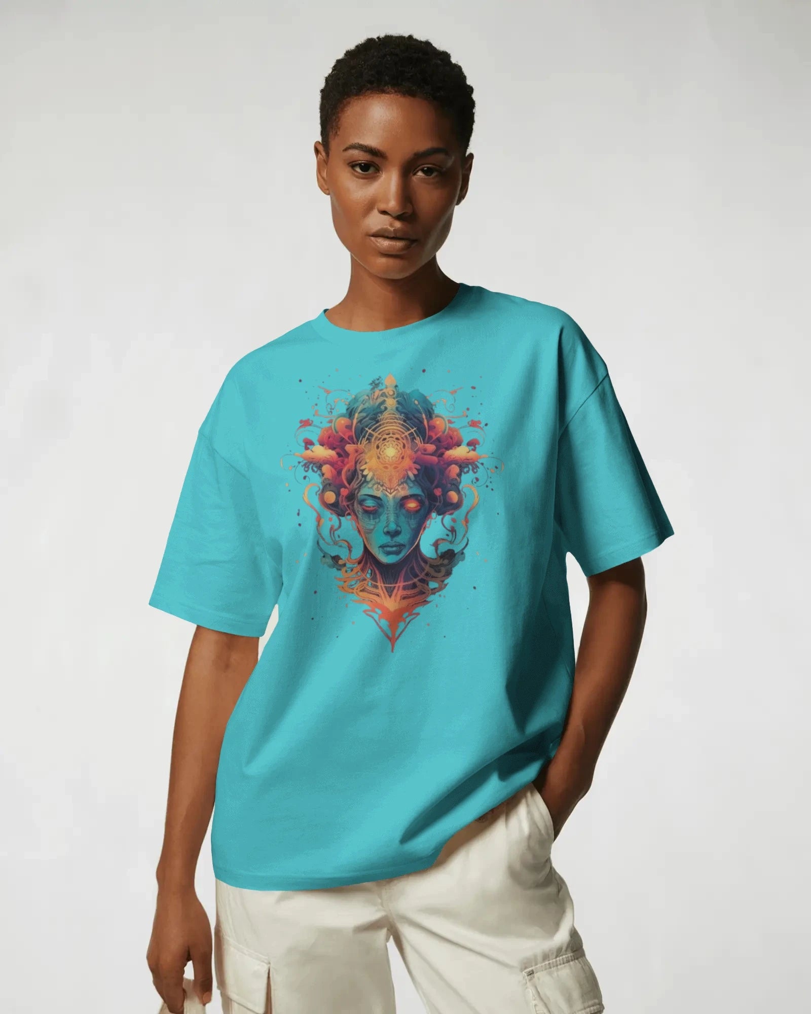 Afterlife Divinity – Psychedelic Flame Tee