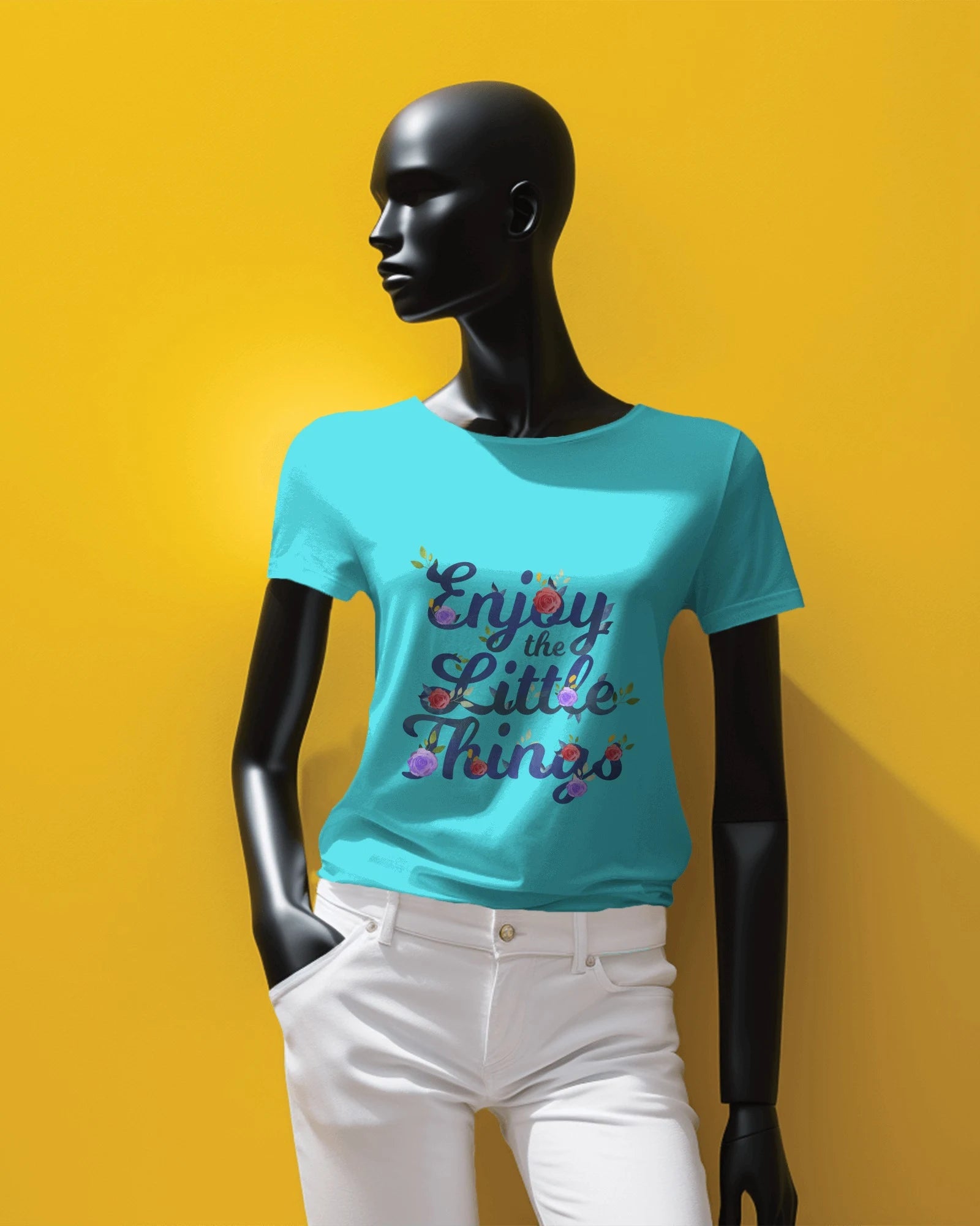 Enjoy the Little Things – Bloom Script Tee by Cavantee