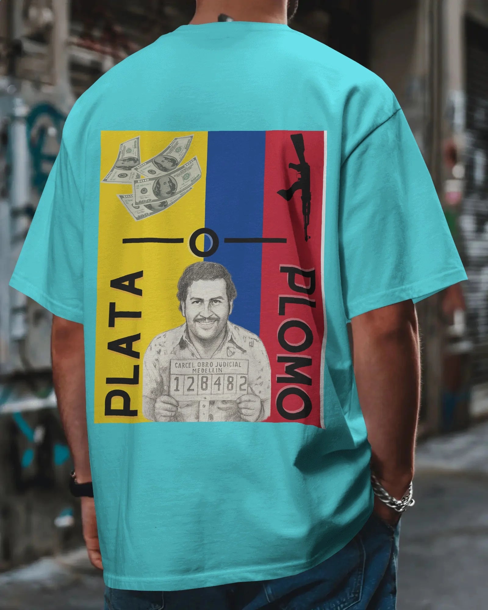Plata o Plomo Oversize Tee – Narco Legacy Drop