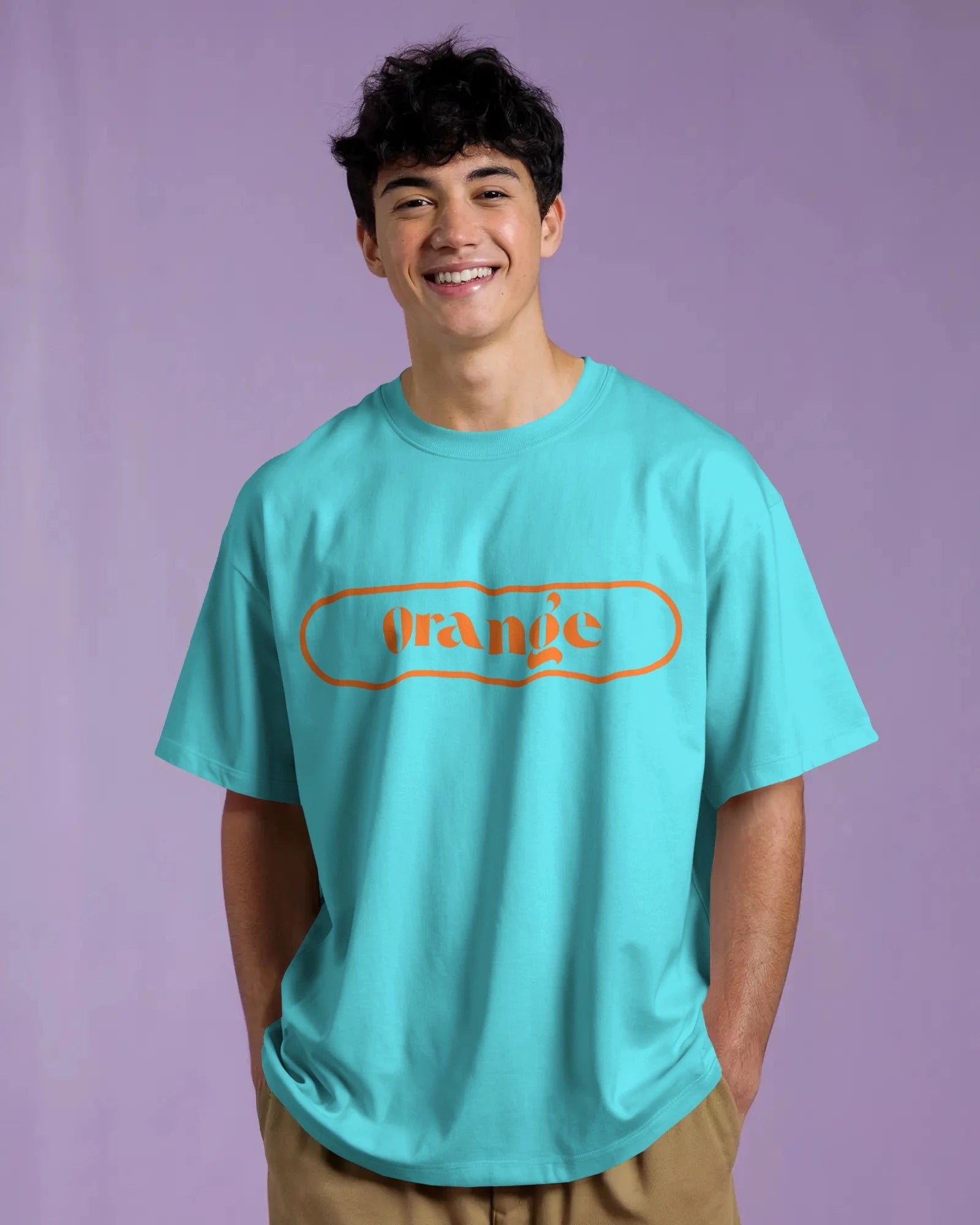 Orange Label Statement Tee – Bold & Minimal