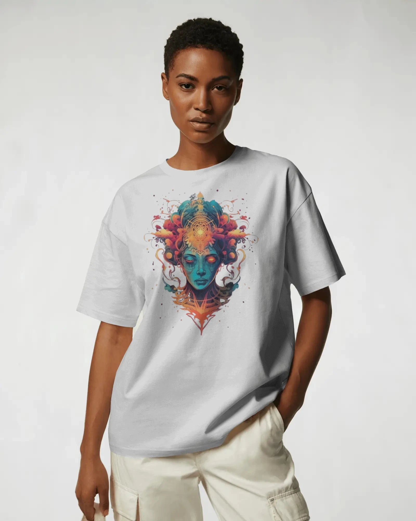 Afterlife Divinity – Psychedelic Flame Tee