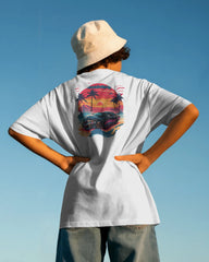 Sunset Turbo Drive – Retro Vibes Streetwear Tee