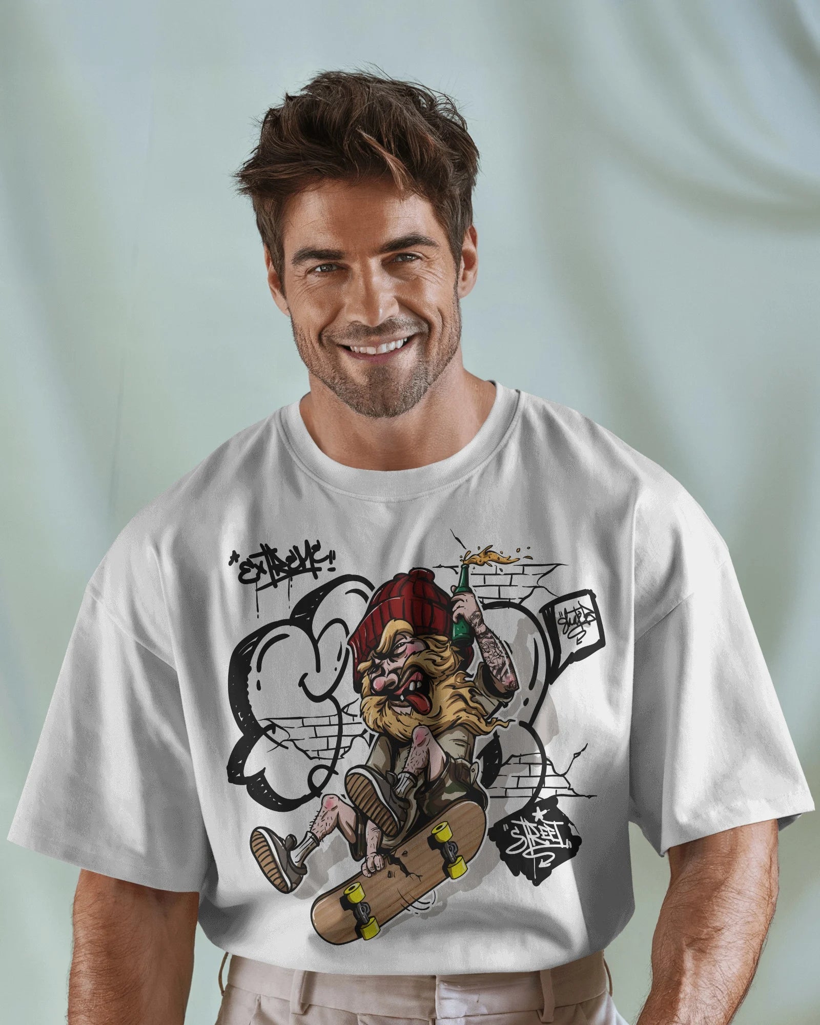 Drunk Skater Chaos Tee – Cavantee Street Grind Series