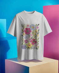 Wild Bloom Garden Tee – Hand-Painted Floral Edition by Cavantee