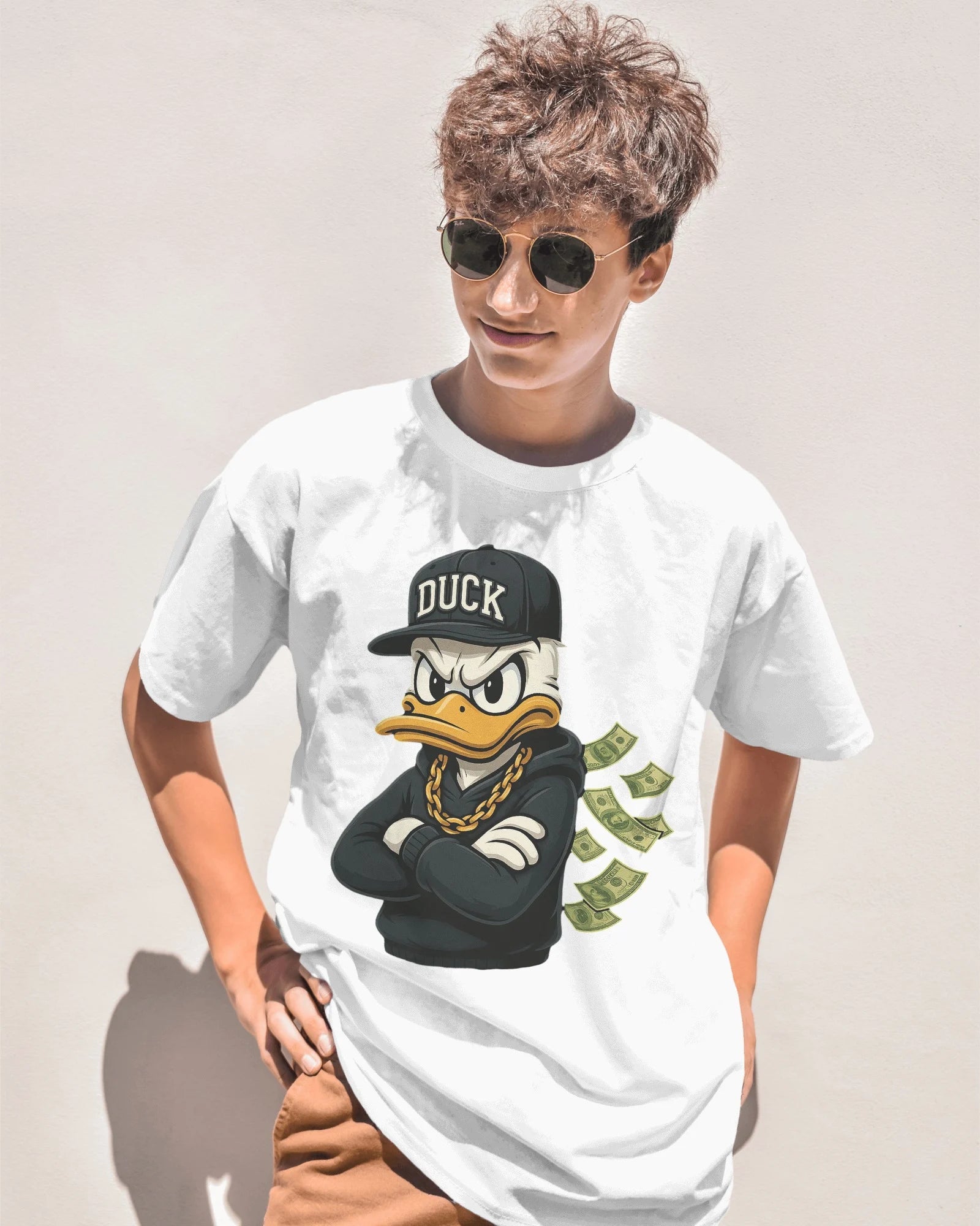 Money Duck Streetwear T-Shirt – Hustle in Feathers