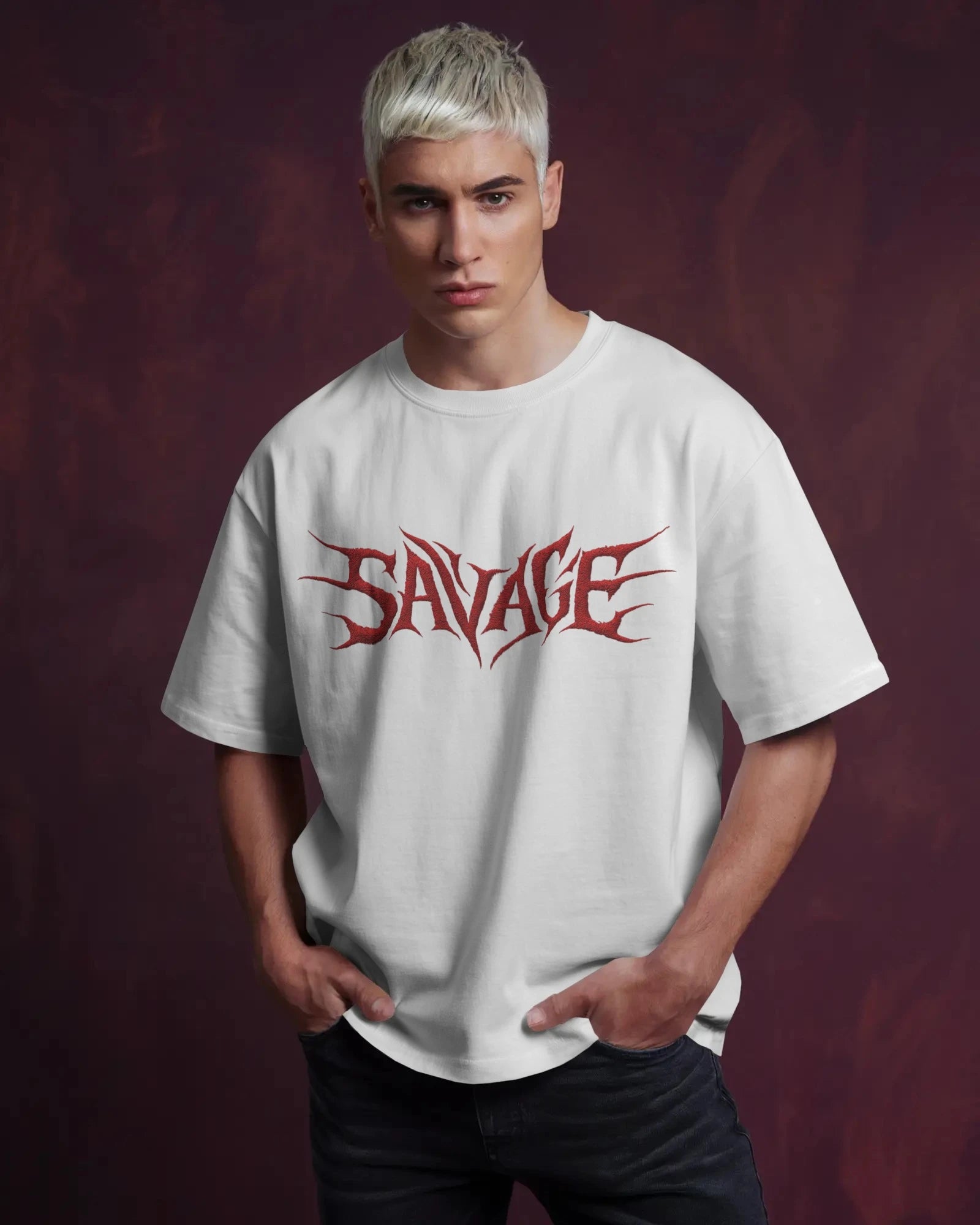 Blood Red “SAVAGE” T-Shirt – Unleash the Beast