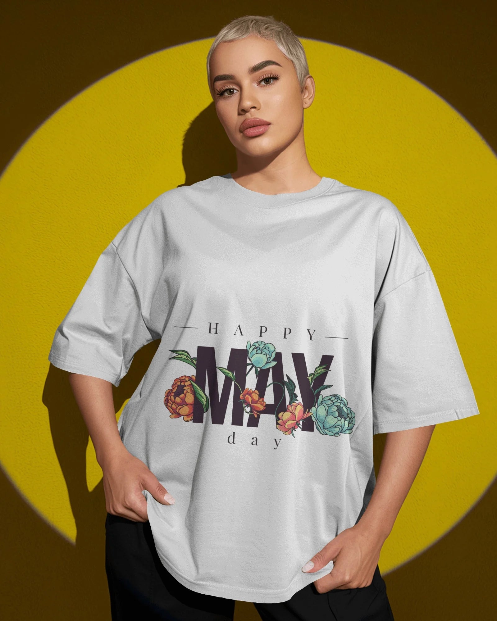 Happy May Day Floral Graphic Tee – Limited Edition