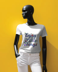 Enjoy the Little Things – Bloom Script Tee by Cavantee
