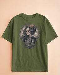 Dark Rose Cathedral Oversize Tee – Gothic Grace Edition