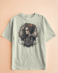 Dark Rose Cathedral Oversize Tee – Gothic Grace Edition
