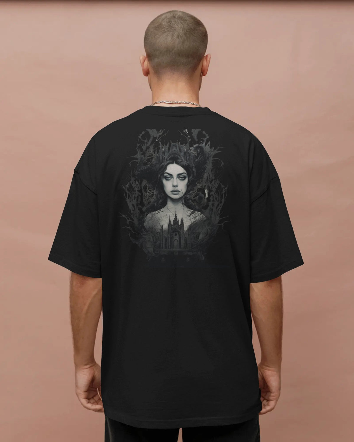 Cathedral Queen Oversize Tee – Gothic Reign Edition