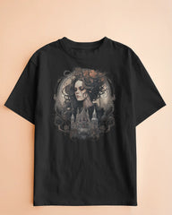 Dark Rose Cathedral Oversize Tee – Gothic Grace Edition