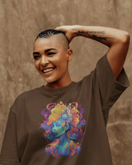 Neon Reverie – Psychedelic Muse T-Shirt by Cavantee