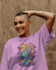 Neon Reverie – Psychedelic Muse T-Shirt by Cavantee