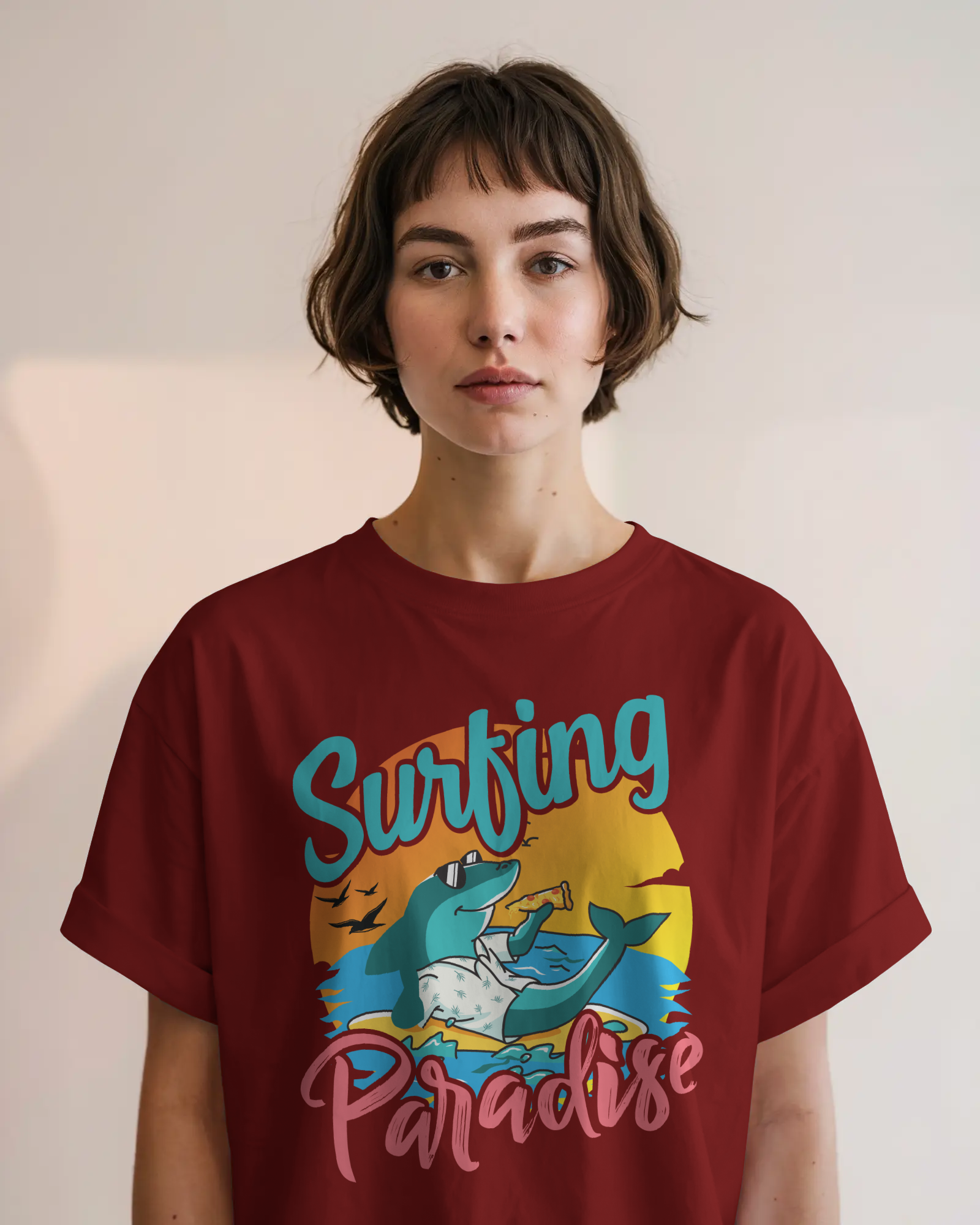 Surfing Paradise – Chill Like a Shark Tee