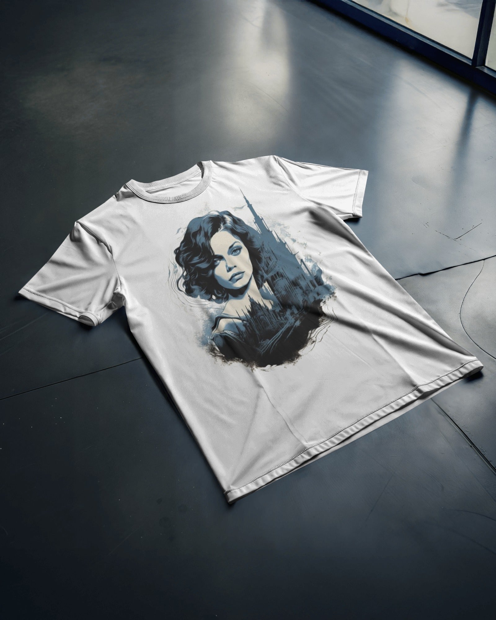 Gothic Muse Oversize Tee – Midnight Cathedral Edition